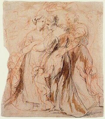 Study of three women (Psyche and her sisters) - Rubens