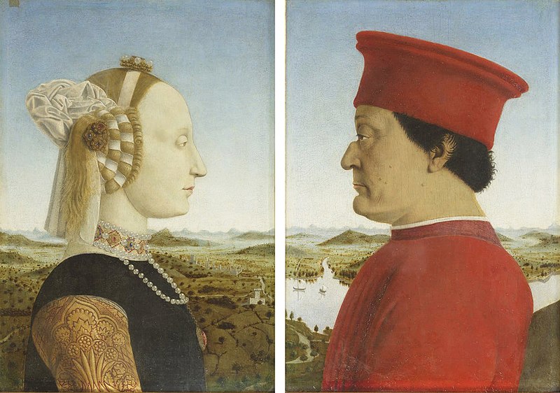 Diptych of Federico da Montefeltro and Battista Sforza - Federico da Montefeltro and Piero della Francesca