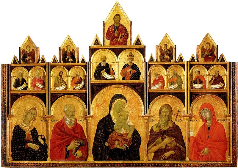 Madonna and Child with Saints Polyptych - Duccio