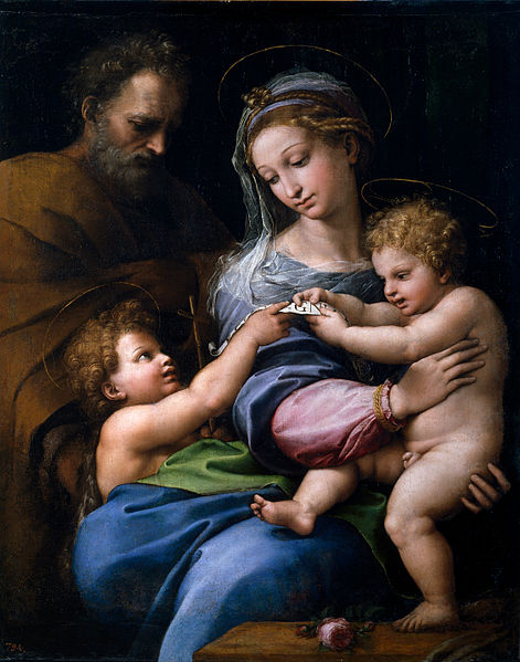 Madonna of the Rose - Giulio Romano and Raphael