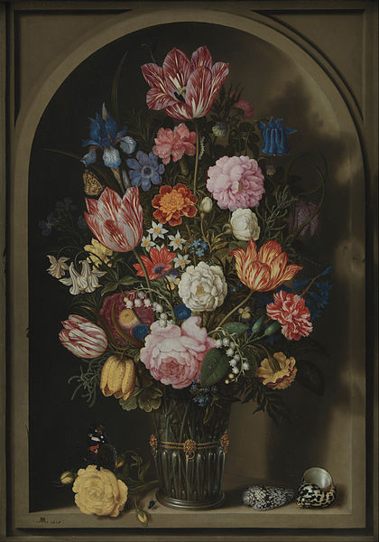 Bouquet of Flowers in a Stone Niche - Ambrosius Bosschaert the Elder