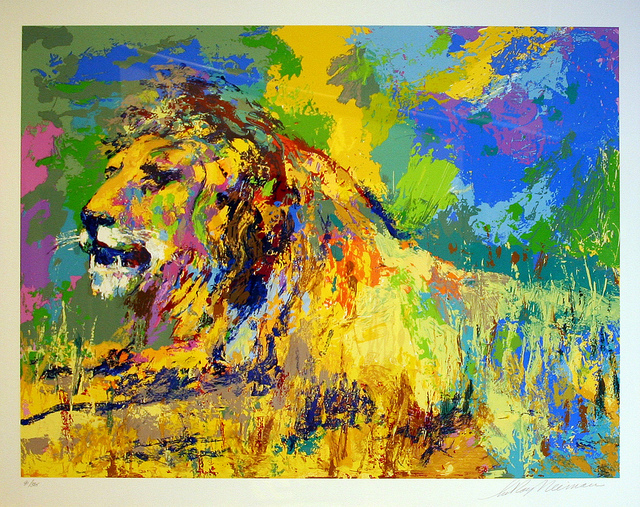 Resting Lion - Leroy Neiman