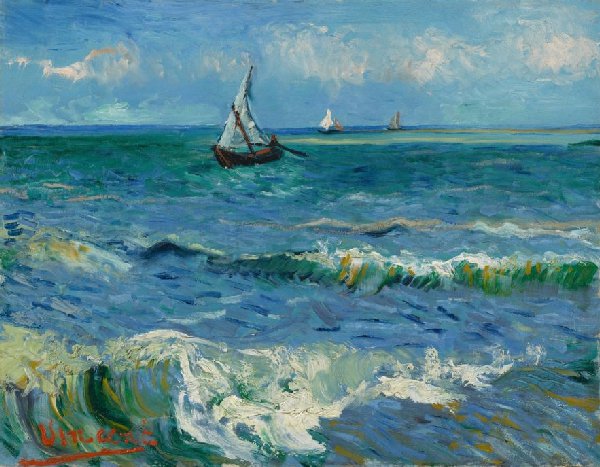 Seascape near Les Saintes-Maries-de-la-Mer – Vincent van Gogh, 1888