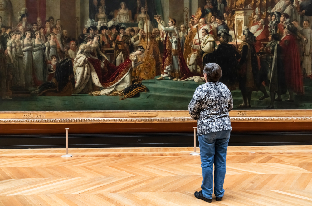 Visitors at the Louvre Museum