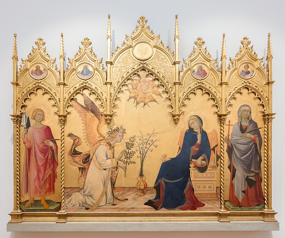 Annunciation with St. Margaret and St. Ansanus – Simone Martini (1333)