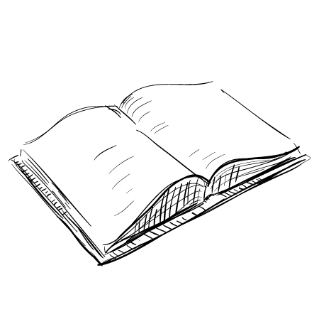 sketch of An Open Book