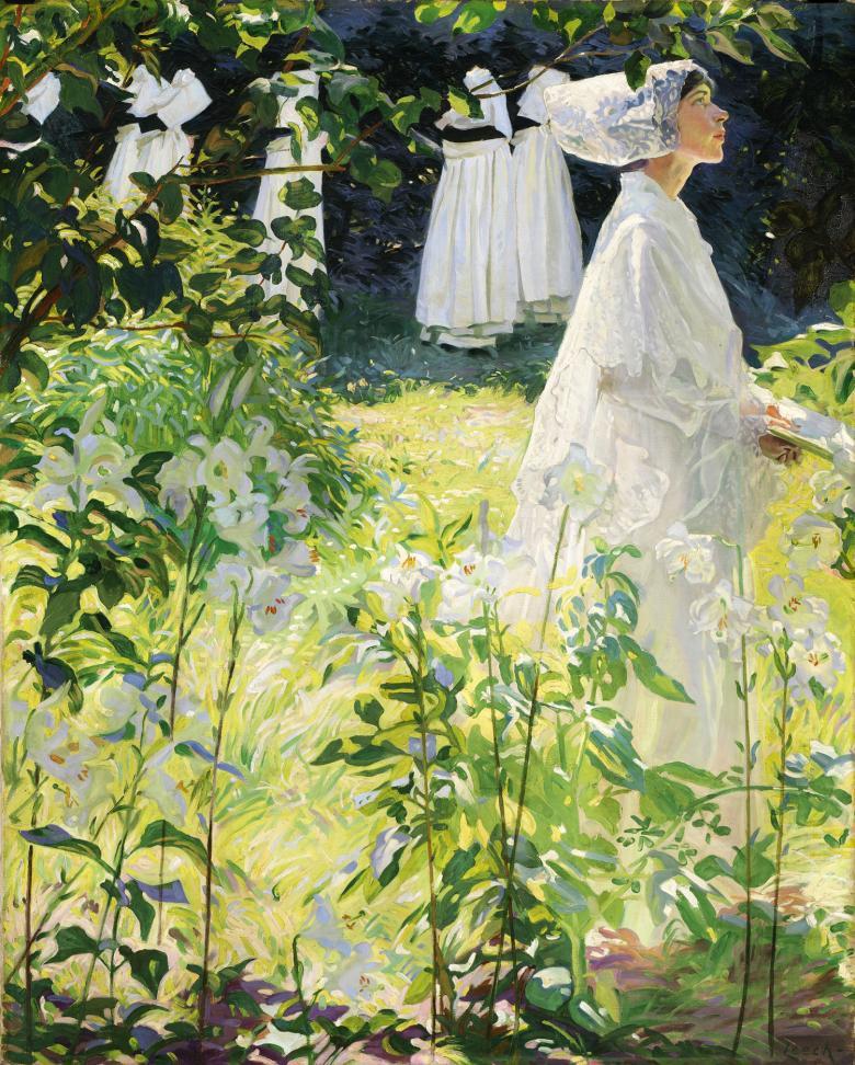 A Convent Garden, Brittany – William John Leech, c. 1913