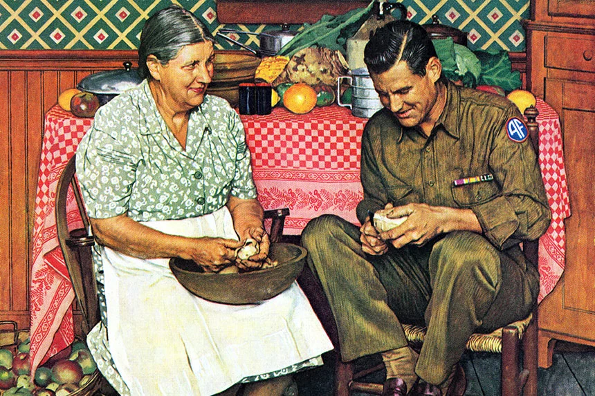Home to Thanksgiving — Norman Rockwell