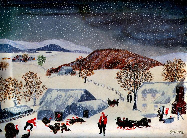 Thanksgiving Turkey — Grandma Moses, 1943